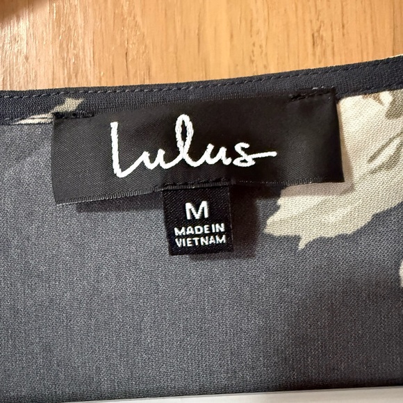 Lulu's Cream and Blue Floral Jumpsuit - Picture 2 of 4